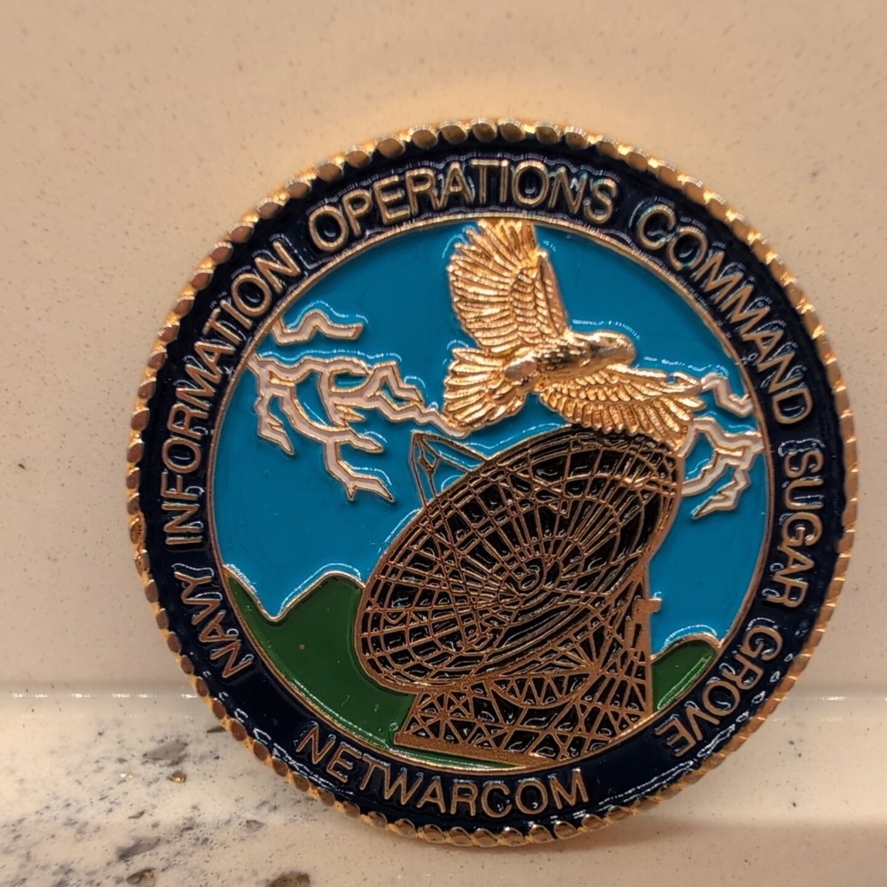 Navy Information Operations Command Sugar Grove Netwarcom Challenge Coin - Picture 4 of 5